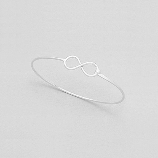 Srebrna zapestnica s simbolom neskončnosti